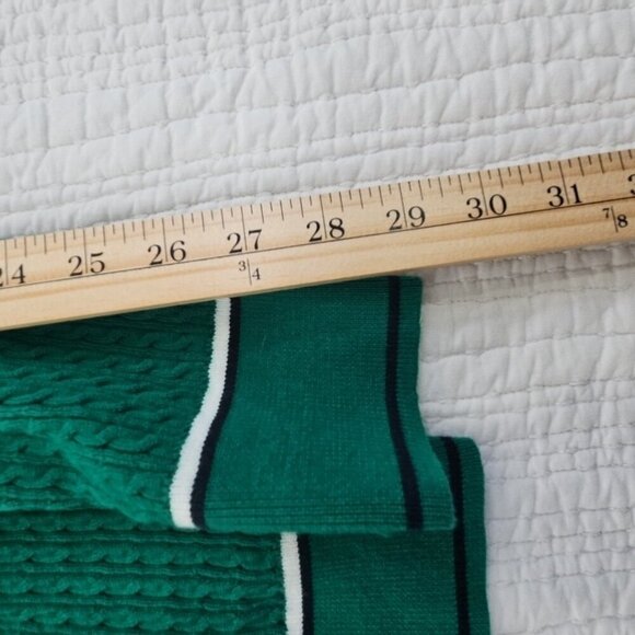 Tommy Hilfiger Cable Knit Sweater Women's XL Green V-Neck Long Sleeve EUC LN - Picture 11 of 13